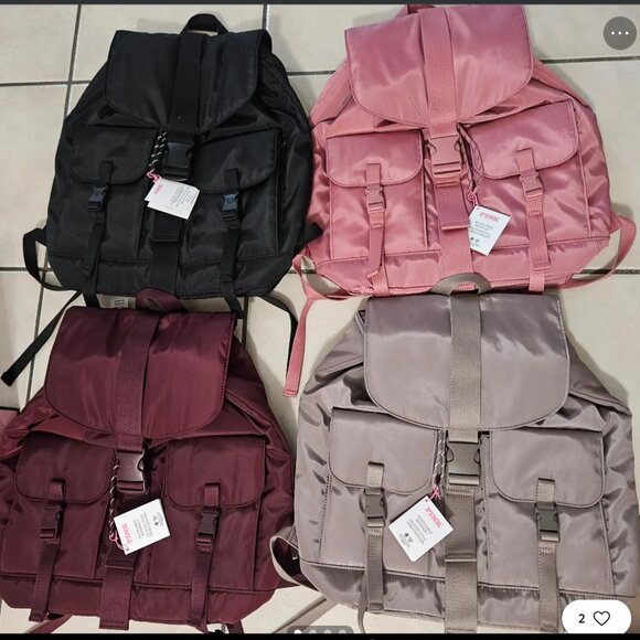 NWT Pink VS Nylon Backpack with EXTRA Pockets?FREE VS Mist Shimmer Spray? main image 10